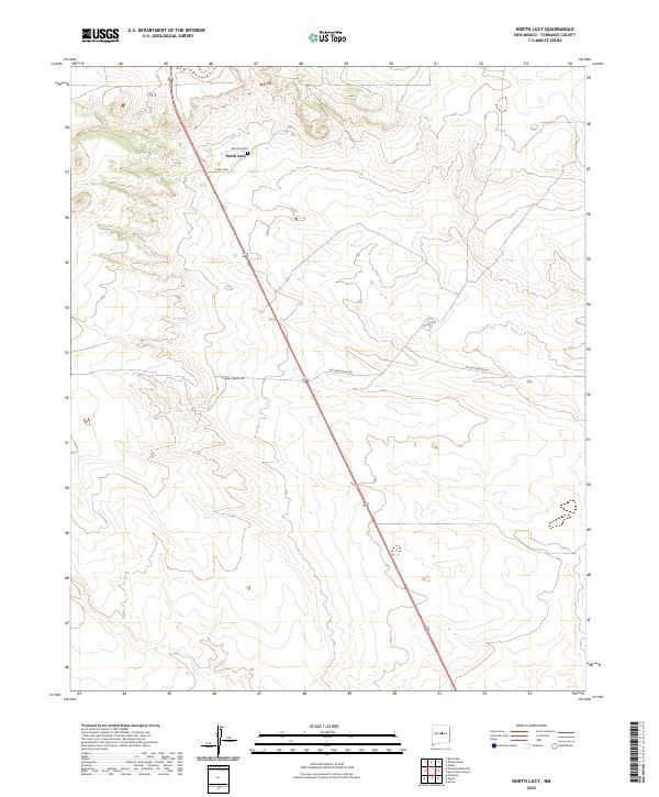 US Topo 7.5-minute map for North Lucy NM
