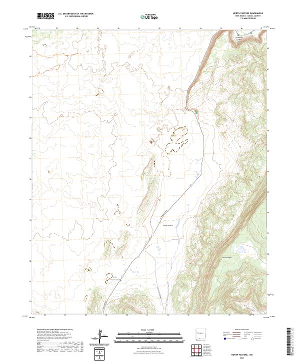 US Topo 7.5-minute map for North Pasture NM