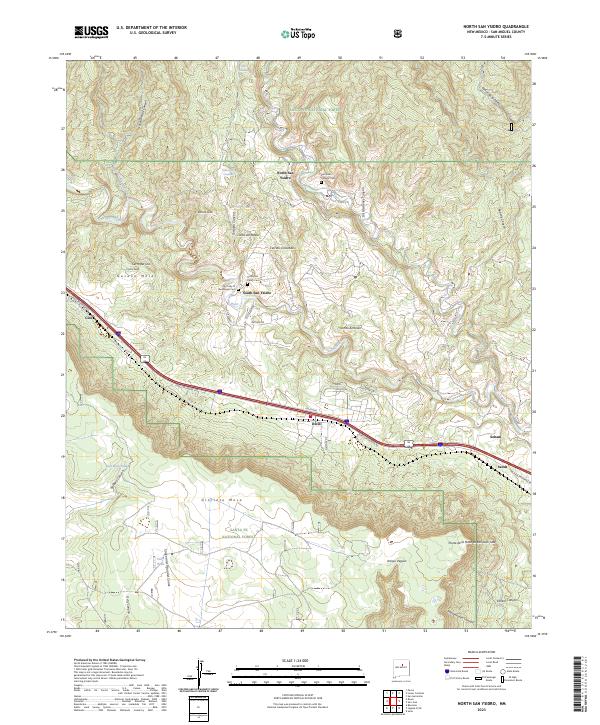 US Topo 7.5-minute map for North San Ysidro NM