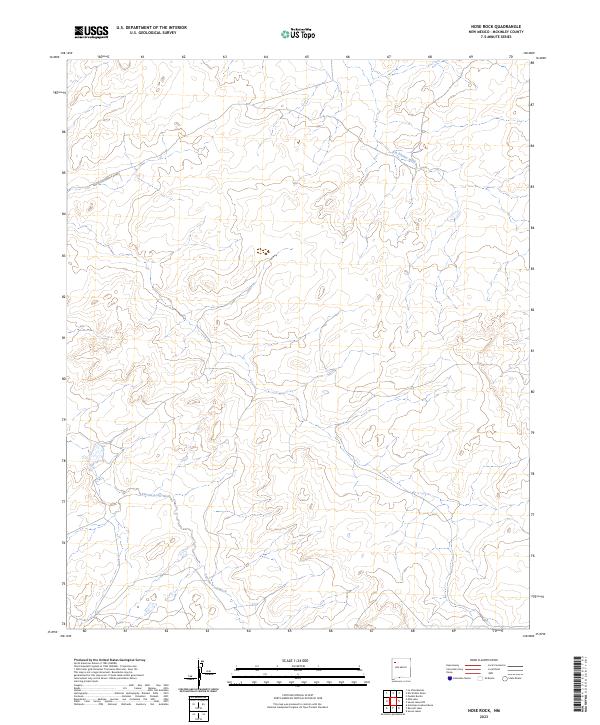 US Topo 7.5-minute map for Nose Rock NM