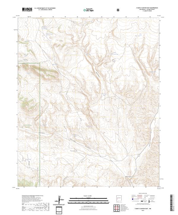 US Topo 7.5-minute map for O Bar O Canyon East NM