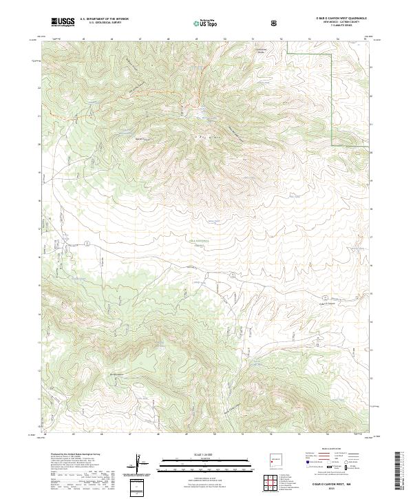 US Topo 7.5-minute map for O Bar O Canyon West NM