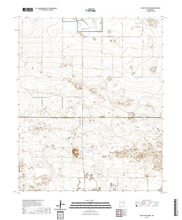US Topo 7.5-minute map for Oasis State Park NM