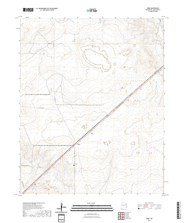US Topo 7.5-minute map for Obar NM