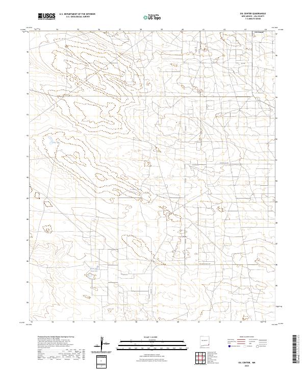 US Topo 7.5-minute map for Oil Center NM