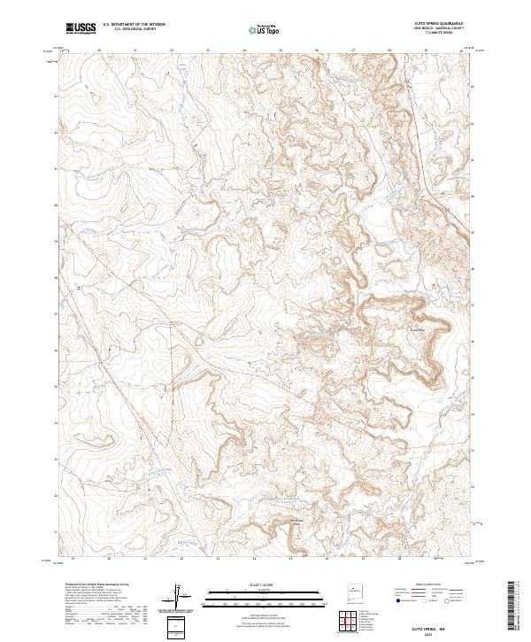 US Topo 7.5-minute map for Ojito Spring NM