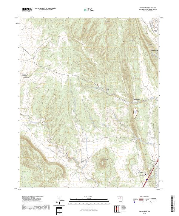 US Topo 7.5-minute map for Ojitos Frios NM