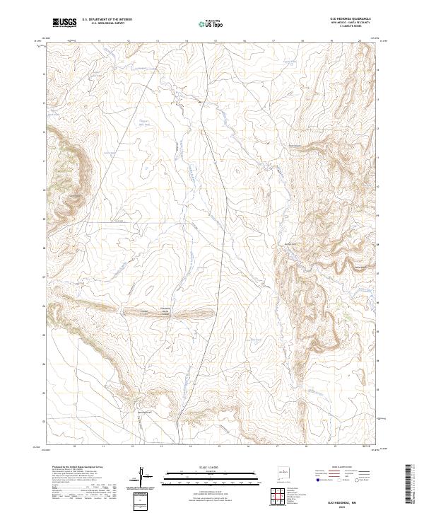 US Topo 7.5-minute map for Ojo Hedionda NM