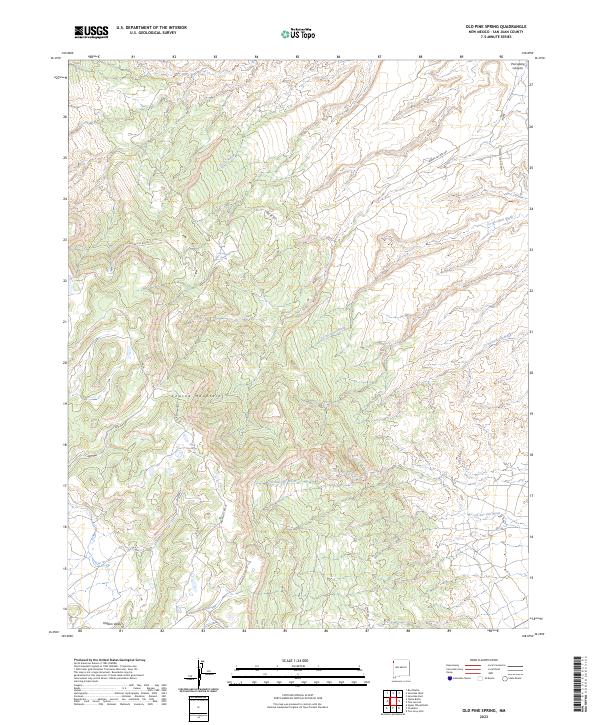 US Topo 7.5-minute map for Old Pine Spring NM