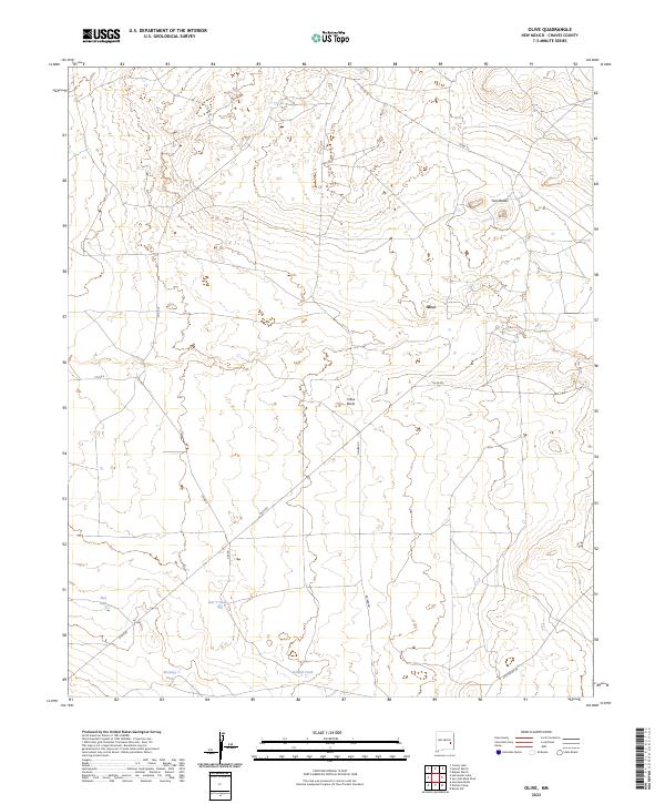 US Topo 7.5-minute map for Olive NM
