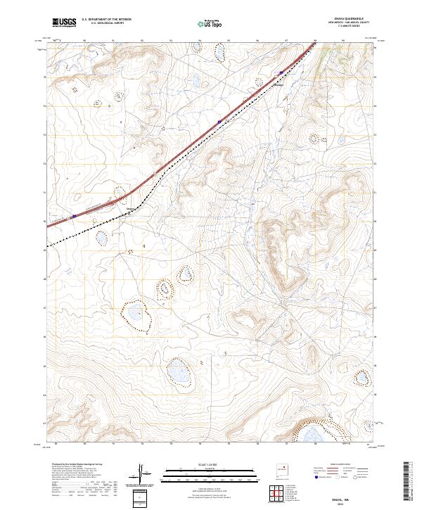 US Topo 7.5-minute map for Onava NM
