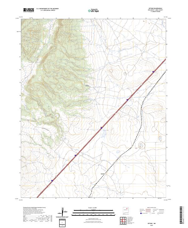 US Topo 7.5-minute map for Optimo NM