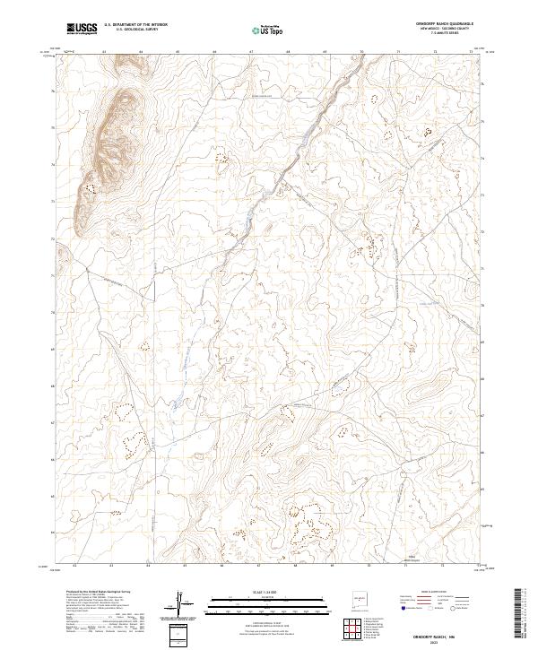 US Topo 7.5-minute map for Orndorff Ranch NM