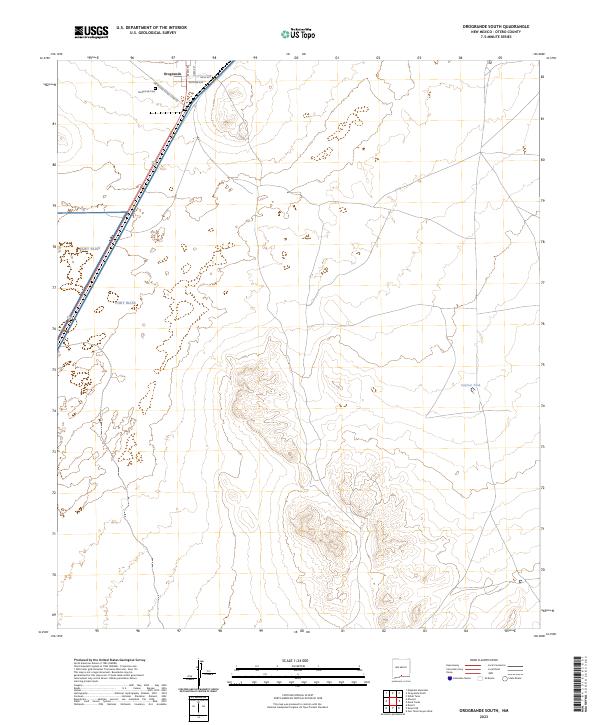 US Topo 7.5-minute map for Orogrande South NM