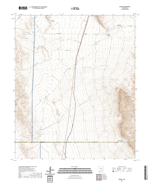 US Topo 7.5-minute map for Oscura NM