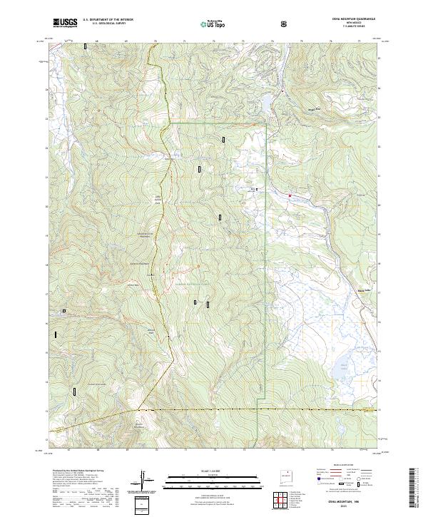 US Topo 7.5-minute map for Osha Mountain NM