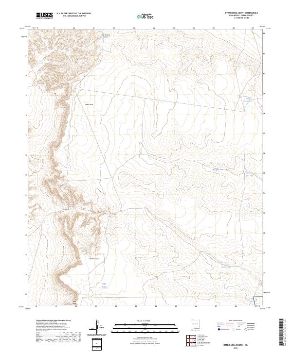US Topo 7.5-minute map for Otero Mesa South NM
