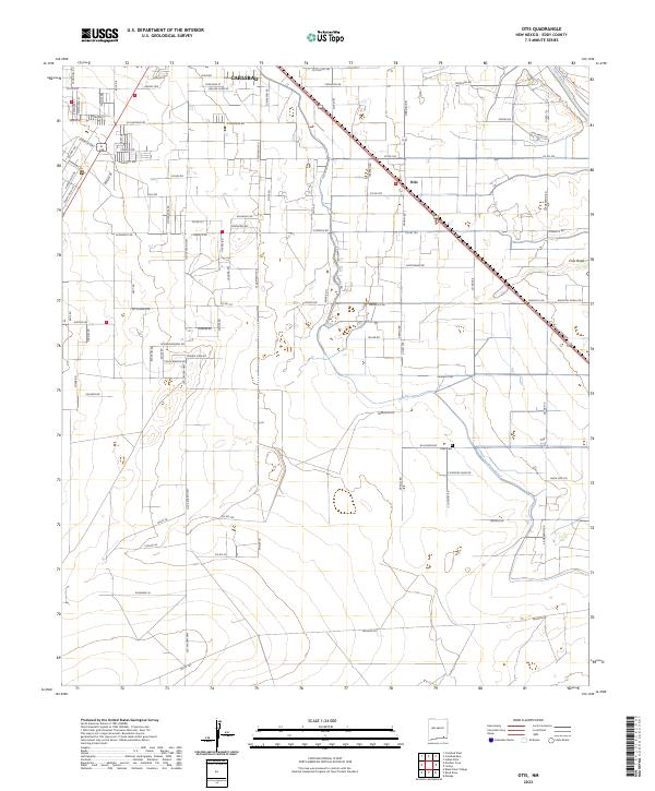 US Topo 7.5-minute map for Otis NM