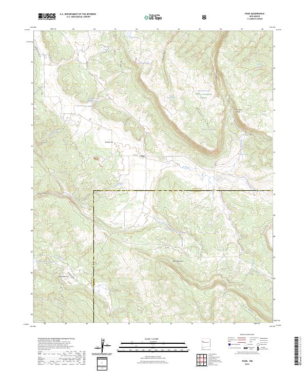 US Topo 7.5-minute map for Page NM