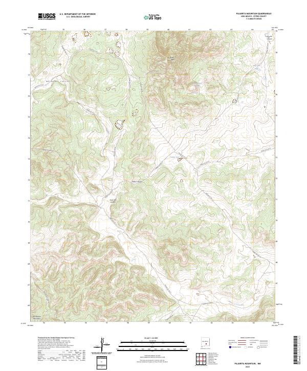 US Topo 7.5-minute map for Pajarita Mountain NM