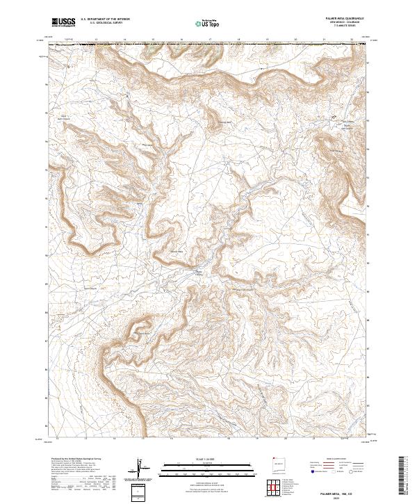 US Topo 7.5-minute map for Palmer Mesa NMCO