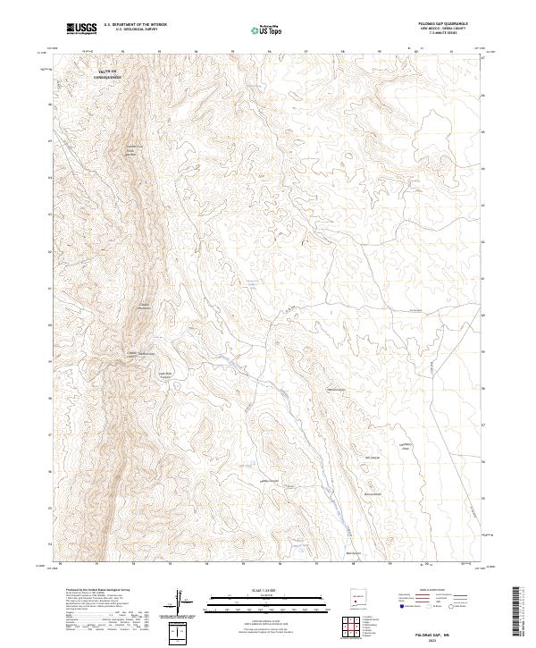 US Topo 7.5-minute map for Palomas Gap NM