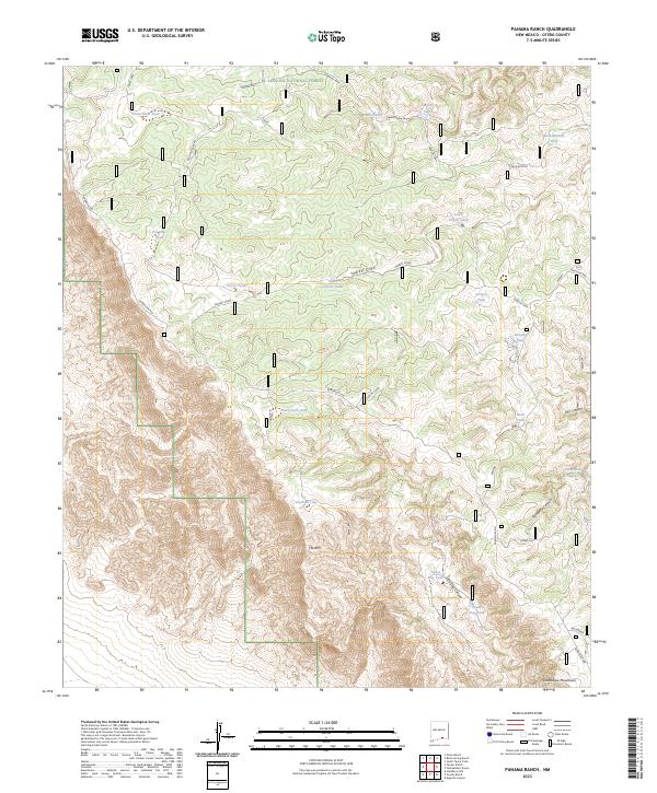 US Topo 7.5-minute map for Panama Ranch NM