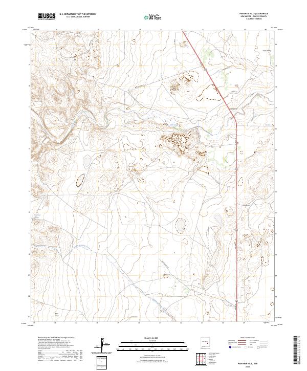 US Topo 7.5-minute map for Panther Hill NM
