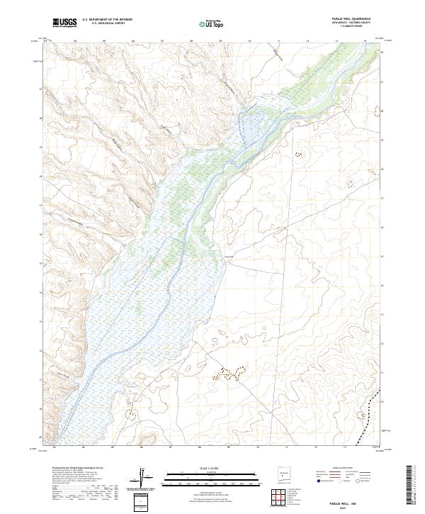 US Topo 7.5-minute map for Paraje Well NM