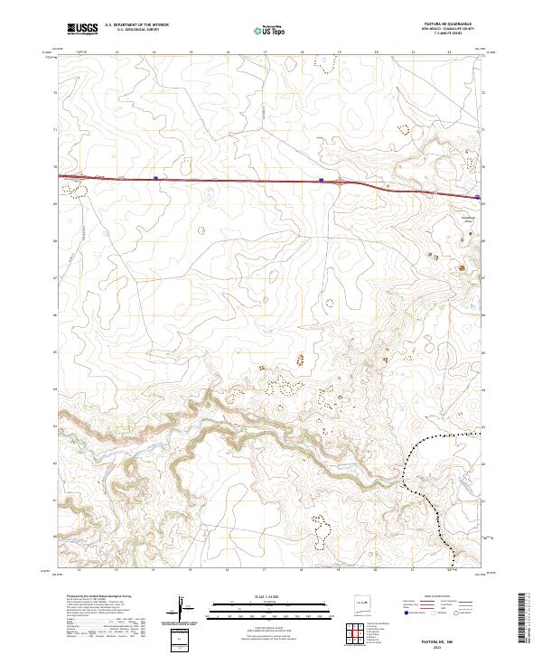 US Topo 7.5-minute map for Pastura NE NM