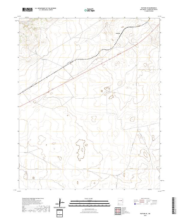 US Topo 7.5-minute map for Pastura SE NM