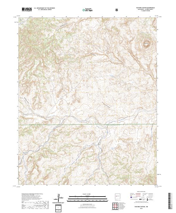 US Topo 7.5-minute map for Pasture Canyon NM