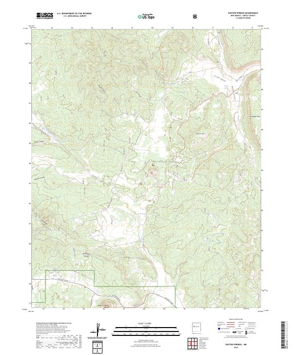 US Topo 7.5-minute map for Paxton Springs NM