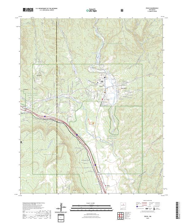 US Topo 7.5-minute map for Pecos NM