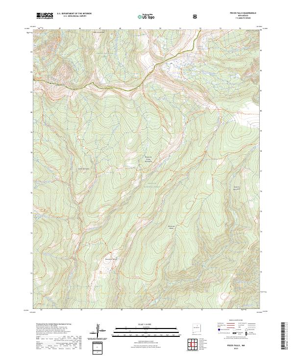 US Topo 7.5-minute map for Pecos Falls NM