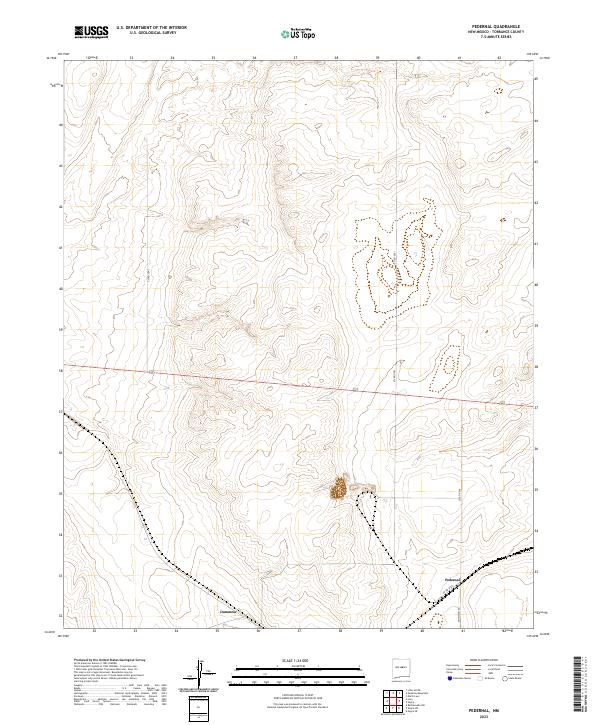 US Topo 7.5-minute map for Pedernal NM