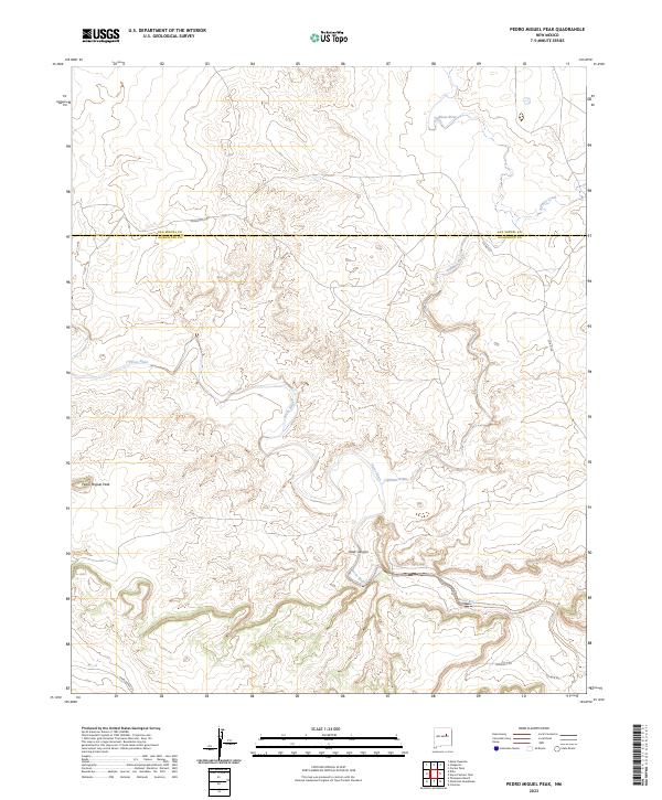 US Topo 7.5-minute map for Pedro Miguel Peak NM