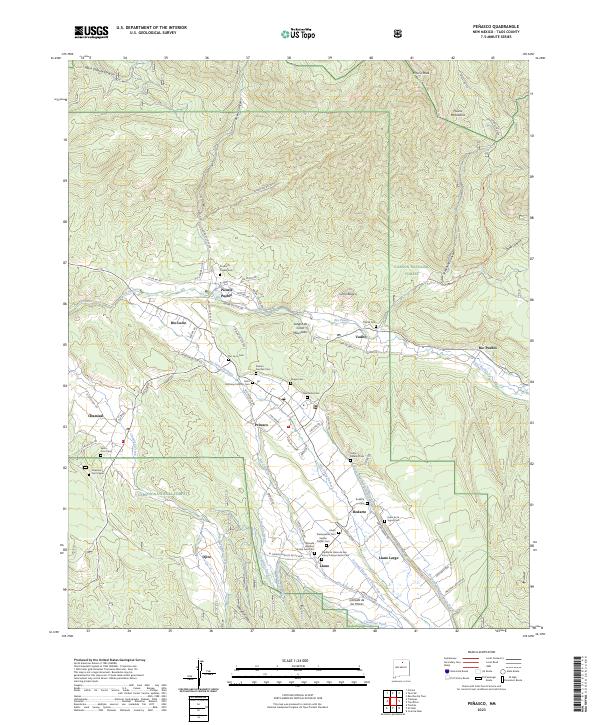 US Topo 7.5-minute map for Penasco NM