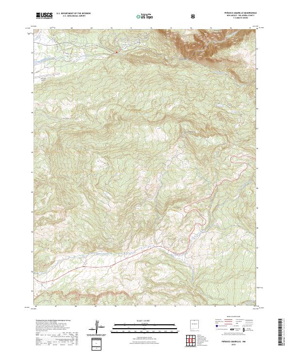 US Topo 7.5-minute map for Penasco Amarillo NM