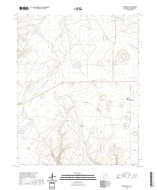 US Topo 7.5-minute map for Pennington NM