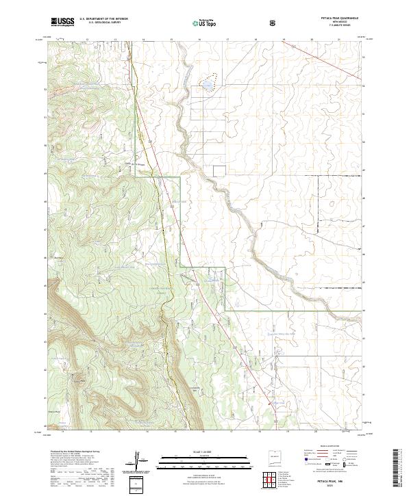 US Topo 7.5-minute map for Petaca Peak NM