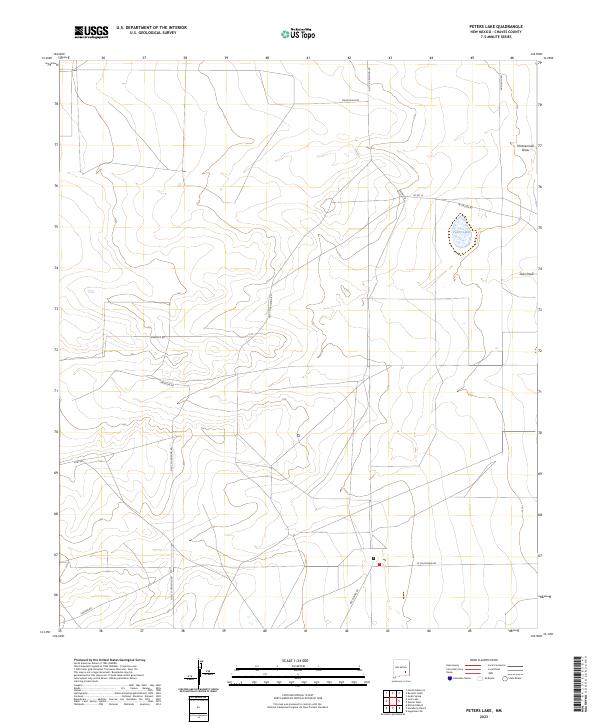 US Topo 7.5-minute map for Peters Lake NM