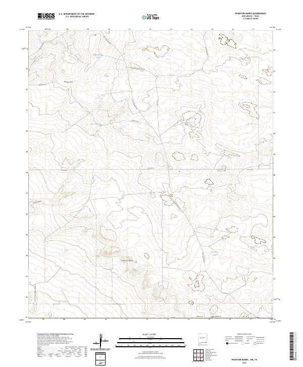 US Topo 7.5-minute map for Phantom Banks NMTX