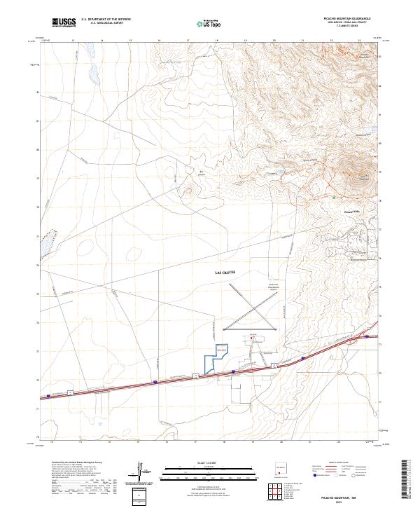 US Topo 7.5-minute map for Picacho Mountain NM