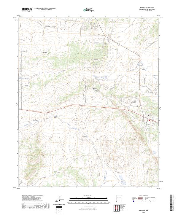 US Topo 7.5-minute map for Pie Town NM