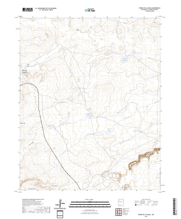 US Topo 7.5-minute map for Piedra De La Aguila NM