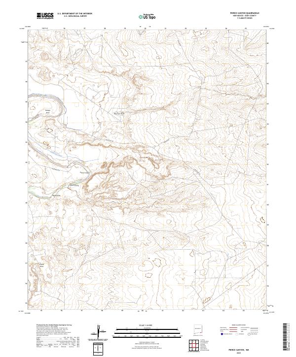 US Topo 7.5-minute map for Pierce Canyon NM