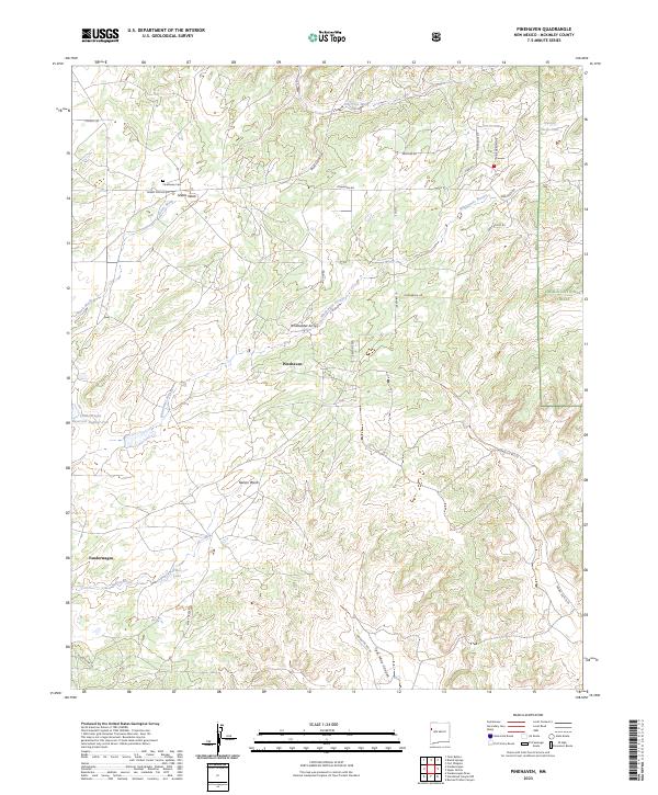 US Topo 7.5-minute map for Pinehaven NM