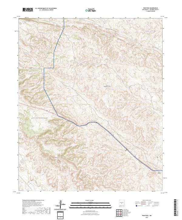 US Topo 7.5-minute map for Pink Peak NM
