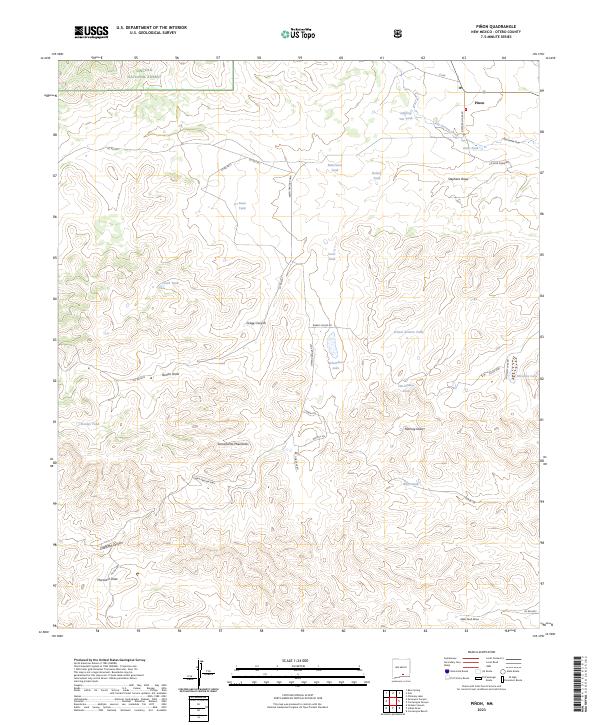 US Topo 7.5-minute map for Pinon NM